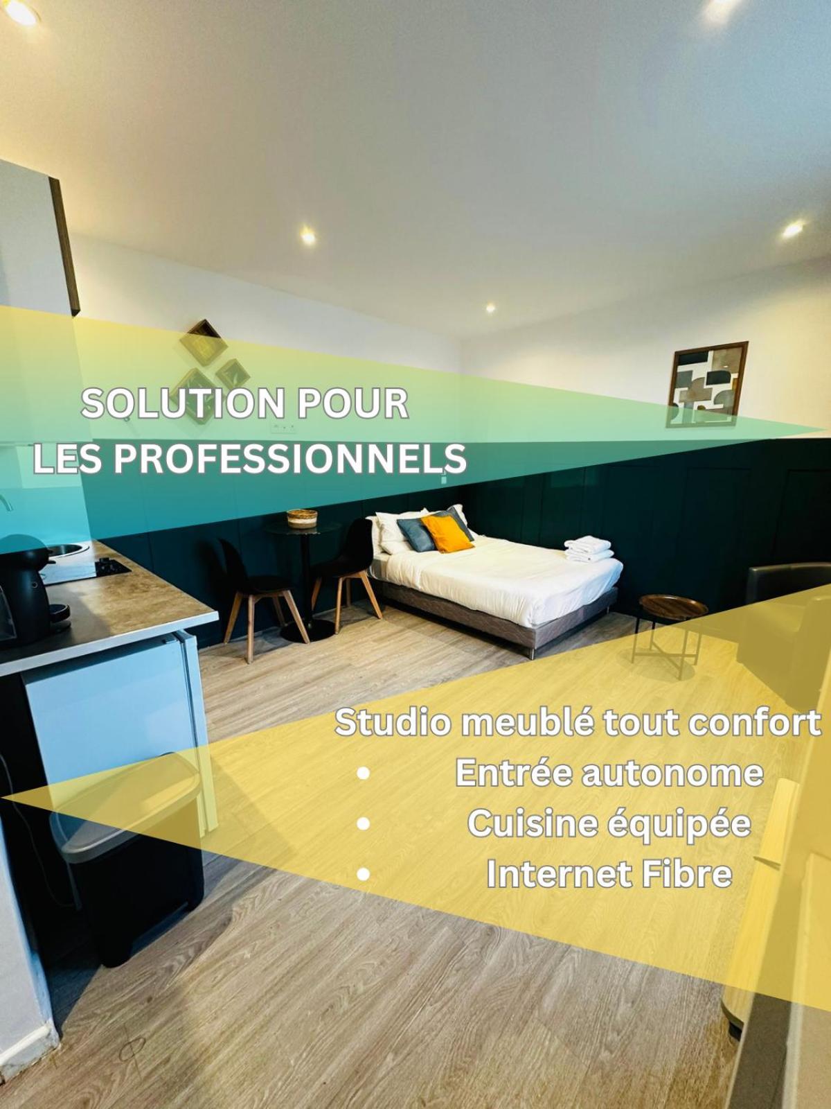 Btobed - Location Professionnelle - 2 Studios Confort - Proche Parc Des Expos Et Stade De France Le Bourget Bagian luar foto